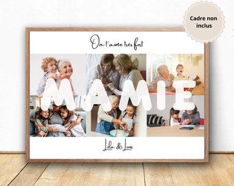 Personalized Grandma photos poster - happy grandma's day - grandma poster - gift for grandma