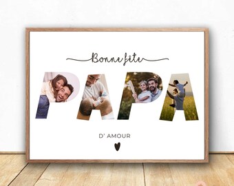 Personalized dad poster with photos, gift for Father's Day, Father's Day gift idea - dad photo collage