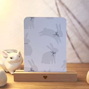 Carte lapin minimaliste - carte de pâques - lapin de pâques - décoration de pâques - illustration minimaliste beige lapin