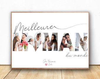 Personalized Mom Poster with Photos, Mother's Day Gift, Gift for Mom