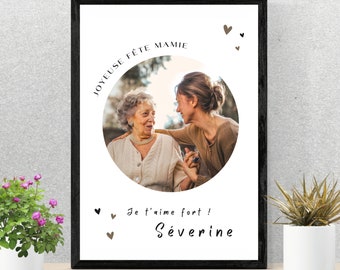 Personalized grandma poster with photos, Grandmother's Day gift, grandma poster, gift for grandmother