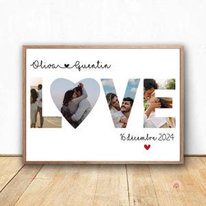 Póster AMOR personalizable – Collage de fotos de pareja – Regalo romántico – Idea de regalo del Día de San Valentín