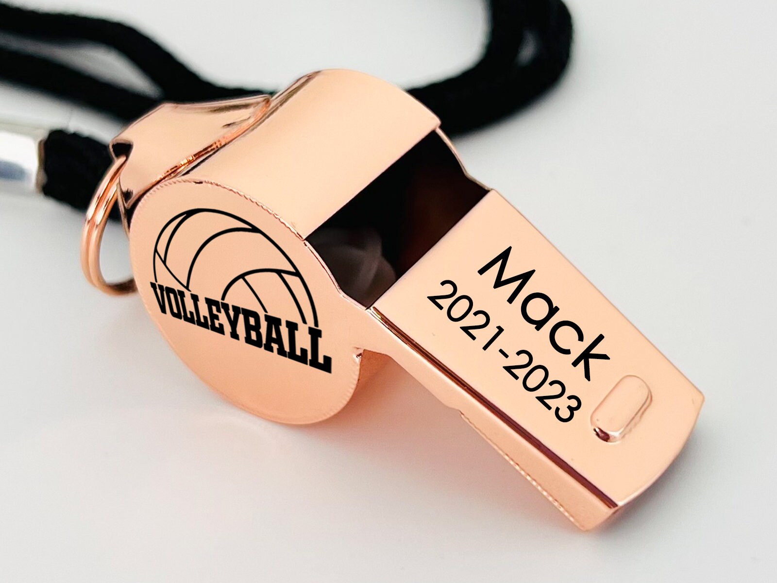 Personalized Stainless Whistle Necklace Custom Coach Whistle Etsy