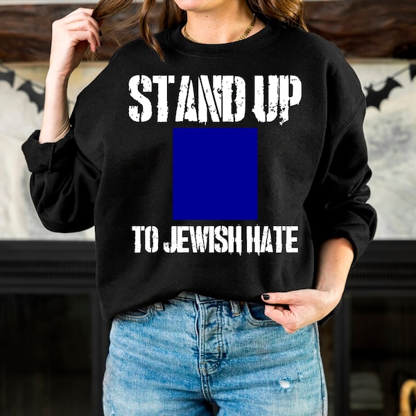 Jewish Anti-Hate Blue Square Shirt, I Stand with Jewish, Support Jewish, Stop Antisemitism Shirt, Antisemitism Shirt, Israel Palestine Shirt