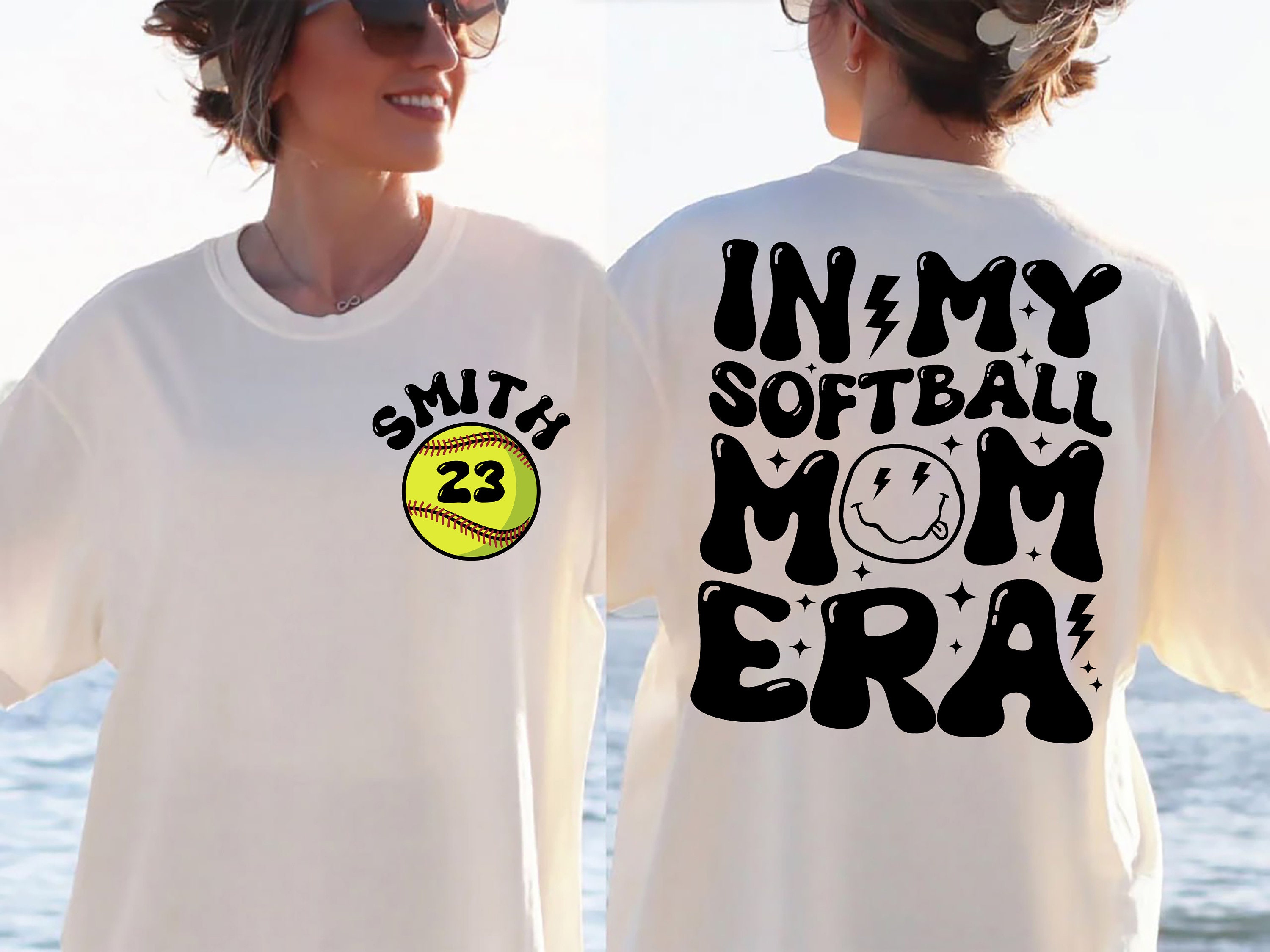Custom in My Softball Mama Era Shirt Softball Mama Shirt - Etsy