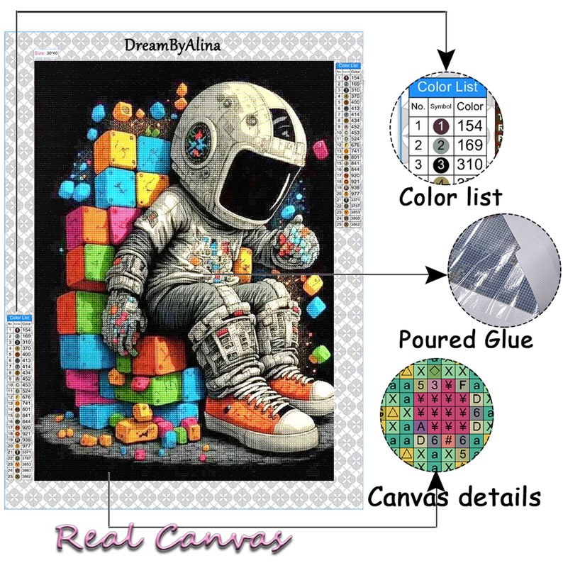 Diamond Painting Kit Astronaut 5D DIY Diamond Art Home Decor Etsy