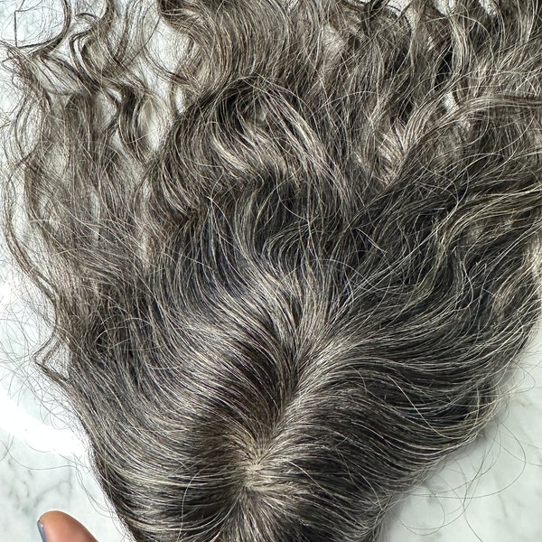 Salt and Pepper Hair Topper Etsy