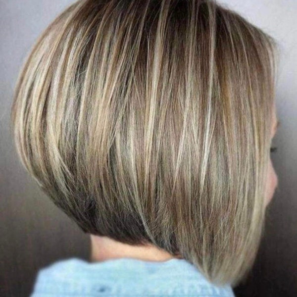 Lavia, Balayage aschblonde Bob Perücke, handgebundene Monofil Mütze