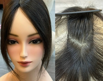 Lavia, Pico Hair Topper, volles Echthaar, am besten für dünner werdendes Haar, leichter Haarverlust am Kopf, geringe Dichte
