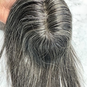 Lavia, Salz und Pfeffer Topper auf Seidenbasis, 16 Zoll und 18 Zoll - 40 cm, 45 cm