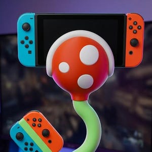 Supporto per Nintendo Switch a forma di pianta piranha – Decorazione per postazione gaming e supporto per dock – Supporto per controller Joy-Con – Kit fai da te – Regalo per gamer stampato in 3D