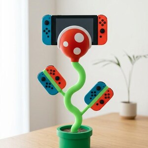 Base de planta piraña para Nintendo Switch | Mejora de configuración de juego | Base de soporte para Switch | Planta de juego TikTok | Kit de bricolaje | Decoración de juego impresa en 3D