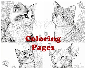 Kleurplaten kattenrassen, kattenkunst (pdf)