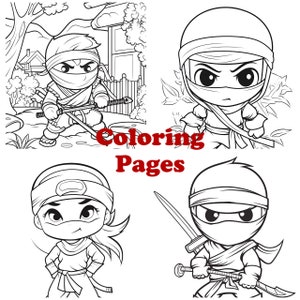 Little Ninja Coloring Pages, Cute Ninja Coloring Sheets, Ninja Coloring Book