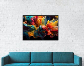 Colorful Abstract Art Background: High Resolution Smart TV & Desktop (Digital Download)
