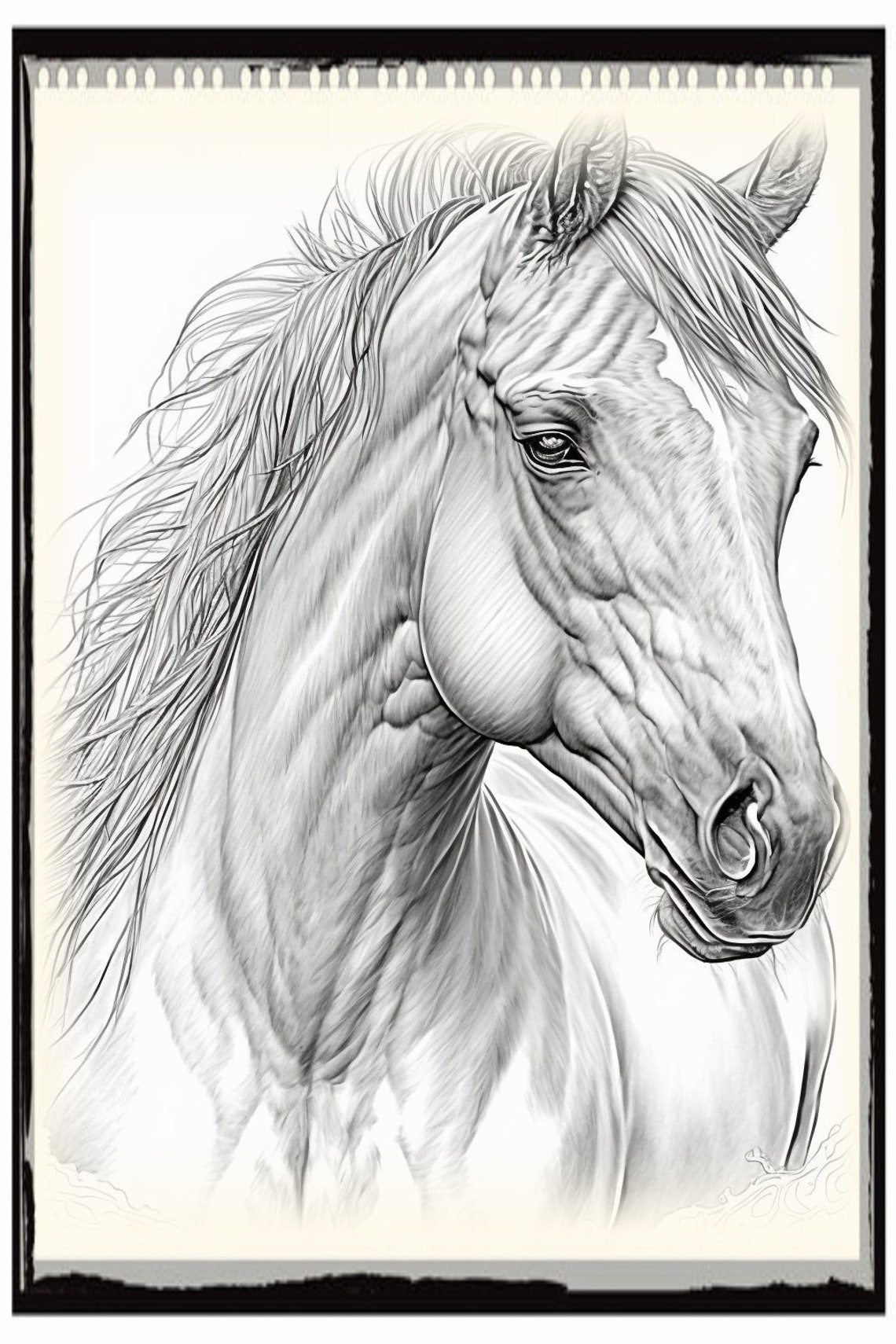Horse Coloring Pages, Horse Coloring Sheet, Horse Coloring Book - Etsy