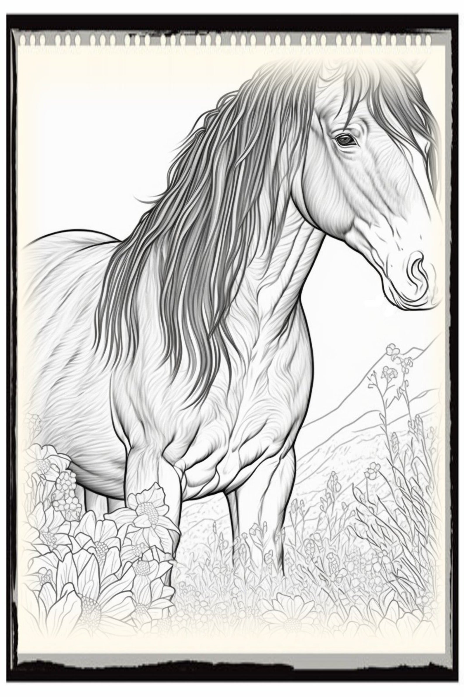 Horse Coloring Pages, Horse Coloring Sheet, Horse Coloring Book - Etsy