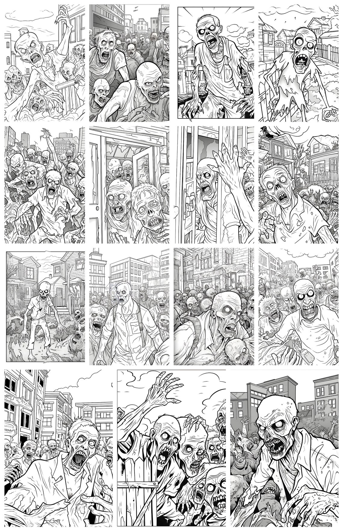 Zombie Coloring Pages, Zombie Coloring Sheets, Zombie Coloring Book ...