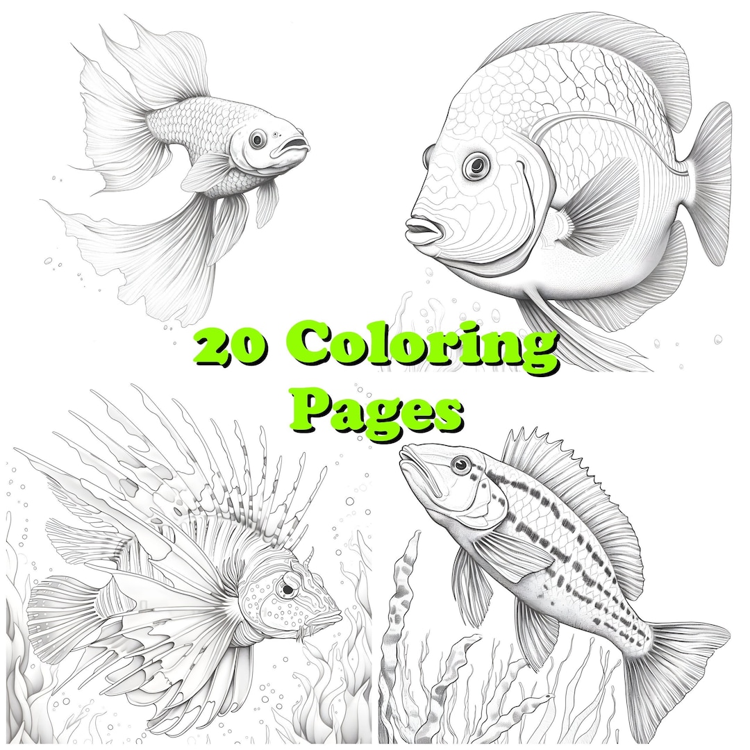 Tropical Fish Coloring Pages, Fish Coloring Sheets, Exotic, Coral Reef ...