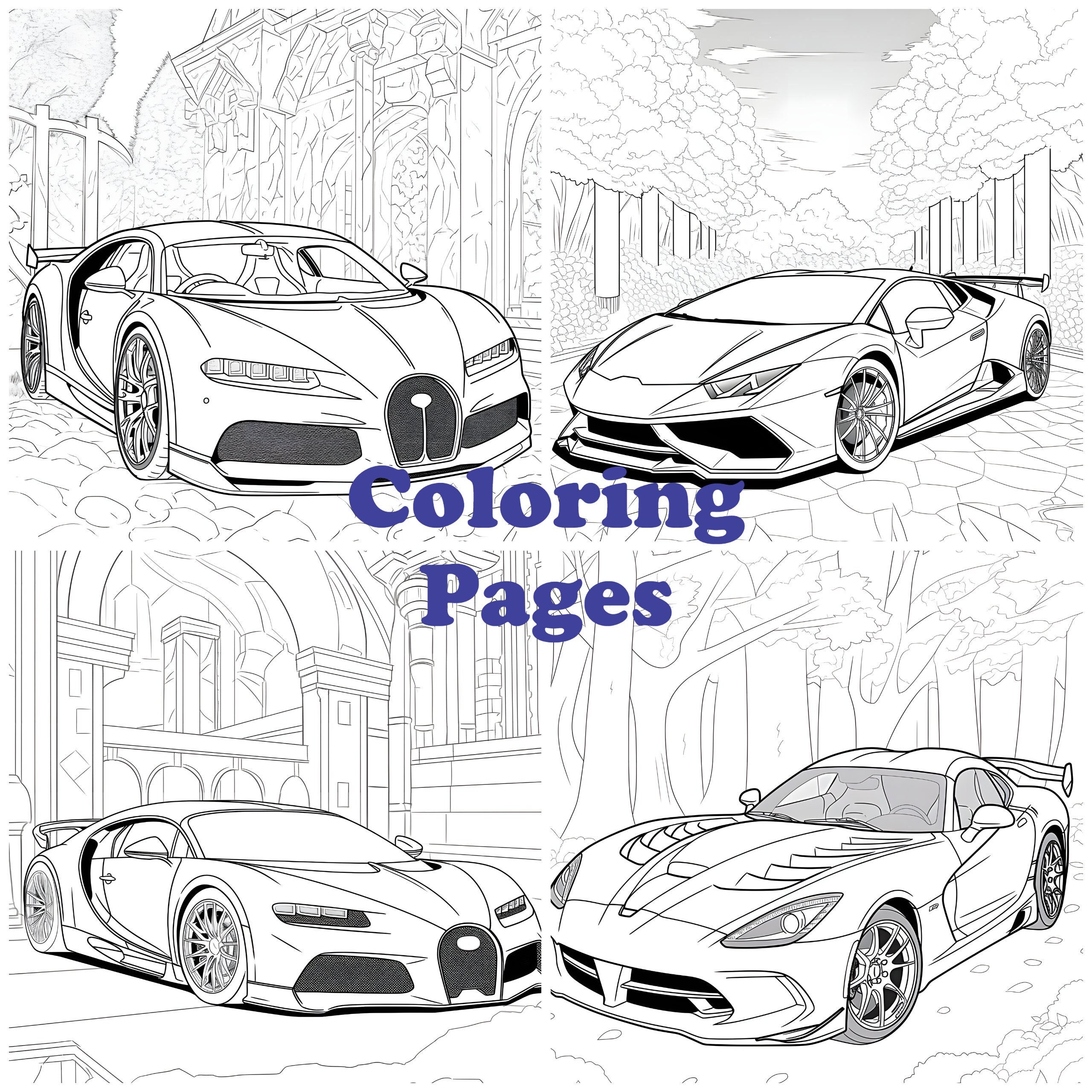 Coloring Books For Boys Cool Cars And Vehicles: The Ultimate Luxury Car  Coloring Book , SuperCars , Monster Trucks , Bikes , Planes , Boats And  more