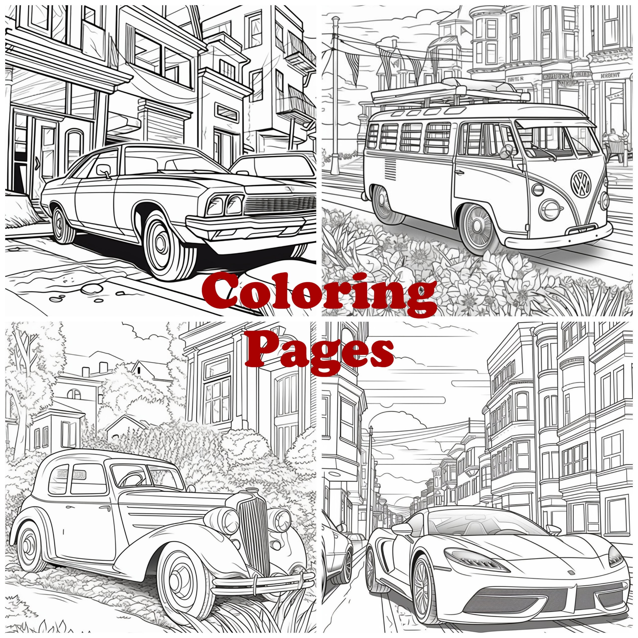 Car Coloring Pages, Car Coloring Sheets, Classic Cars, Car Art, Car ...