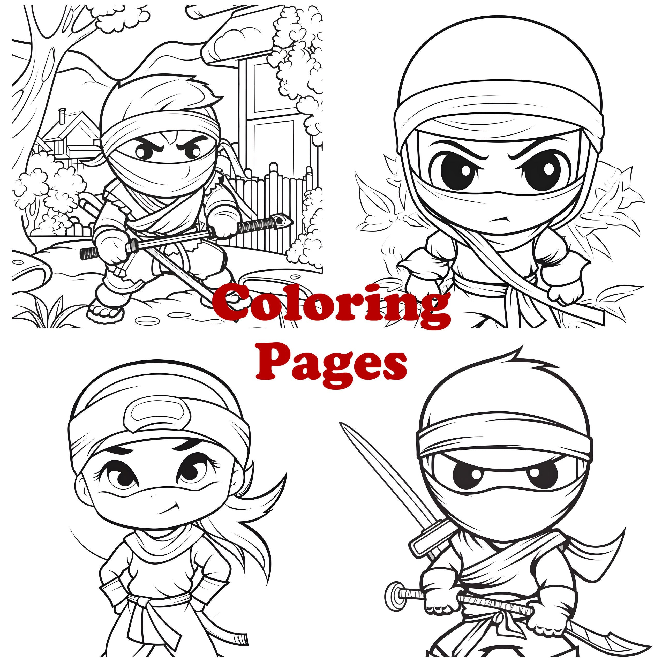 Color The Ninjas!: Ninja Coloring Book With Over 25 Ninjas to Color! Ninja Activity Book for Kids. Ninja Coloring Books for Boys and Girls. A Great Ninja Activity Book for Boys and Girls. If You Love Ninjas, You Will Love This! [Book]