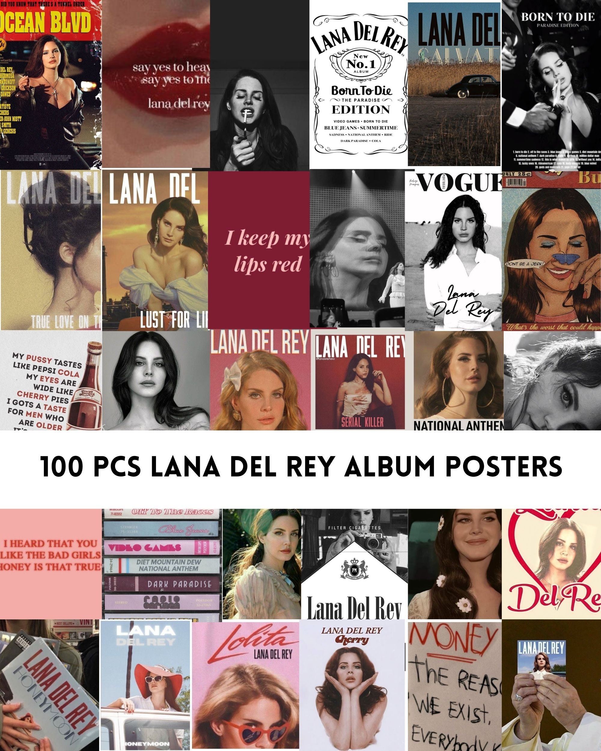 100 PCS Lana Del Rey Collage Kit I Music Album I Music I Lana - Etsy