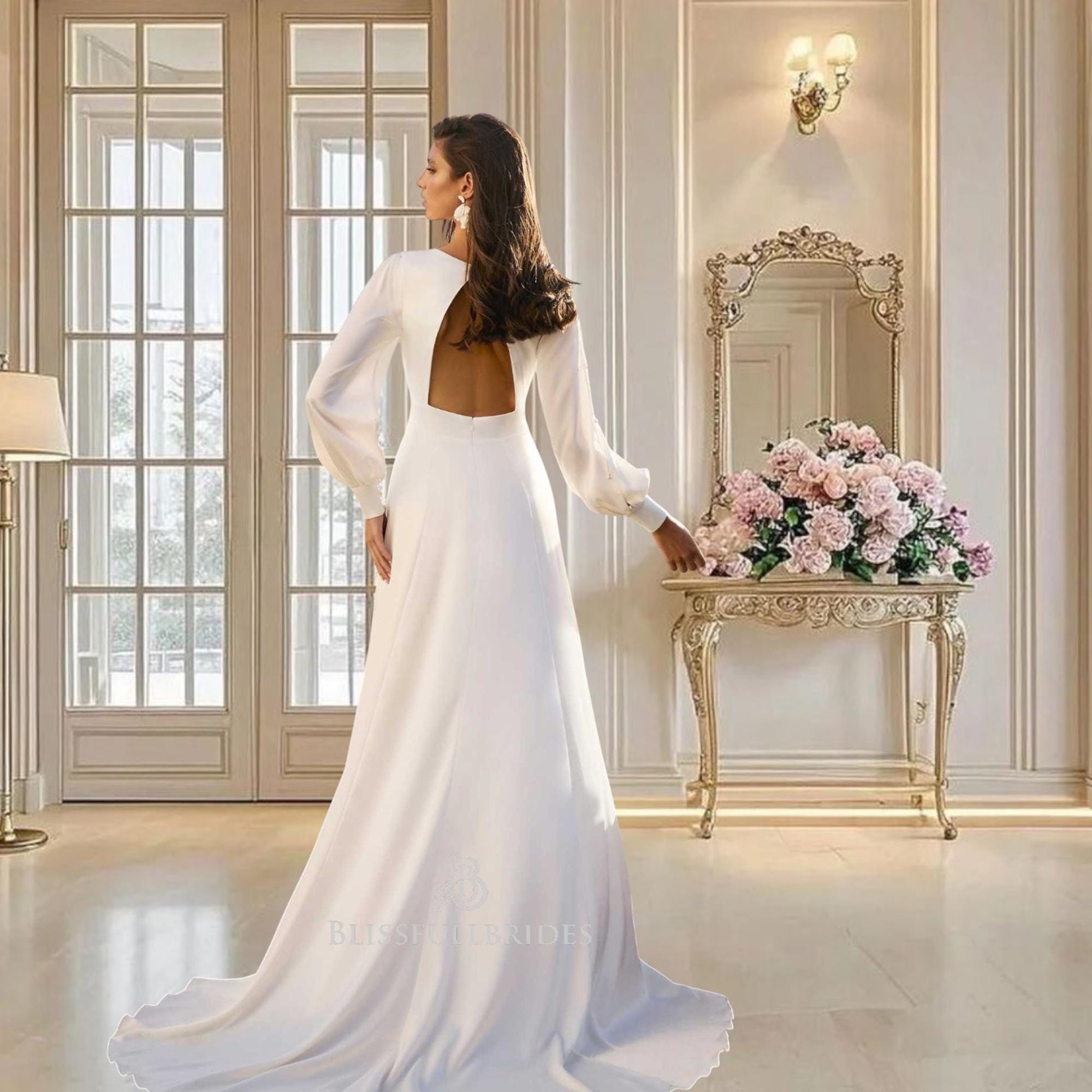 Satin A-Line Wedding Dress
