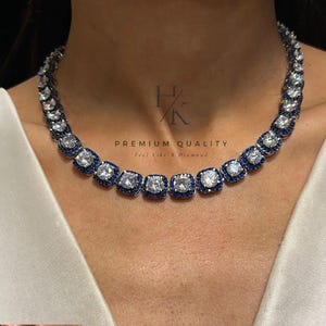 Parure de collier solitaire avec cz bleue : bijoux indiens Bollywood