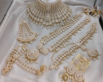 Kundan Choker Necklace Set: Maroon Red Indian Bridal Jewelry