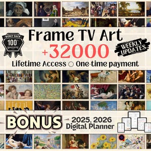 Frame TV Art Bundle | 32000+ Art For Frame TV | Whole Shop Bundle | Lifetime Access | Entire Store | One Time Payment | Instant Download