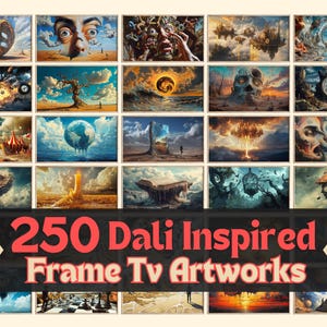 Salvador Dali Inspired Frame TV Art, Samsung Frame TV 250 Bundle, TheFrame Surrealism Artwork, Surreal Television Frame Picture Decoration