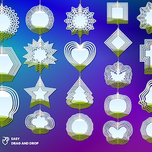 Wind Spinner Canva Mockups, Bundle, Drag & Drop Template, Editable, Easy to use