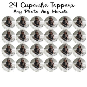 YOUR OWN Edible Photo cupcake toppers ANY personalised image Icing or Wafer