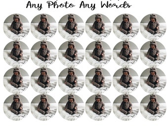 YOUR OWN Edible Photo cupcake toppers ANY personalised image Icing or Wafer