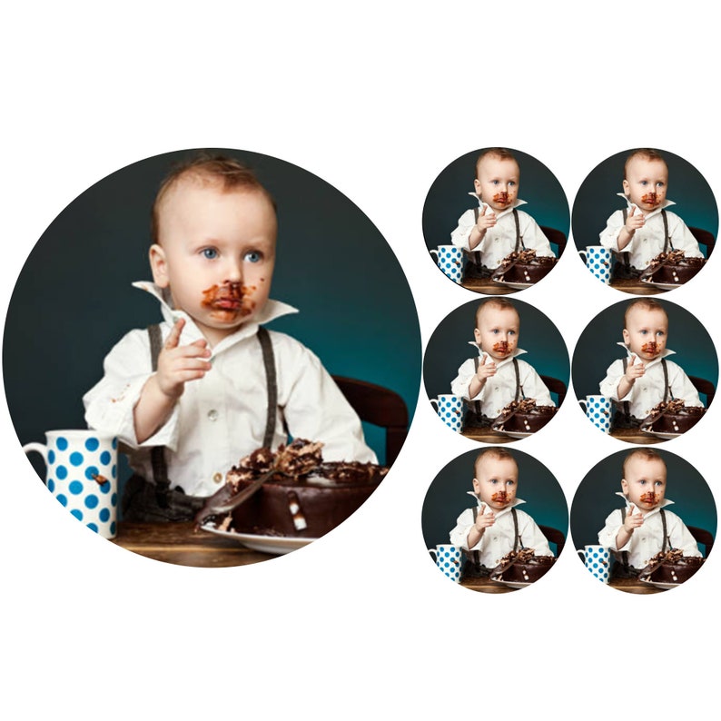 Décorations pour gâteaux comestibles, décorations pour cupcakes photo, toute image personnalisée avec plusieurs options de tailles, feuille de glaçage de qualité ou papier gaufré image 7
