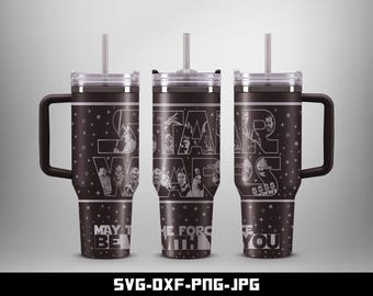 40 oz Tumbler Laser Engraved StrWrs Design (Digital Download)