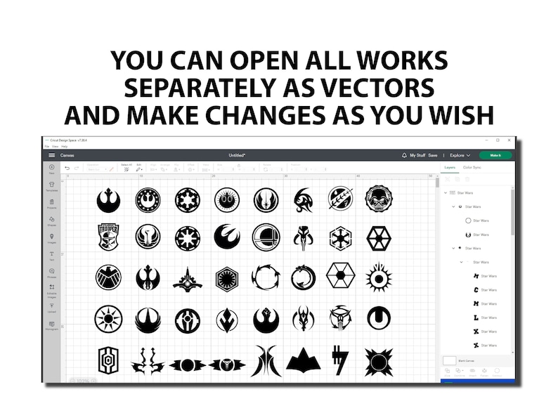 40 Star Wars Symbols Bundle (svg, Dxf, Png, Pdf) (digital Download) - Etsy