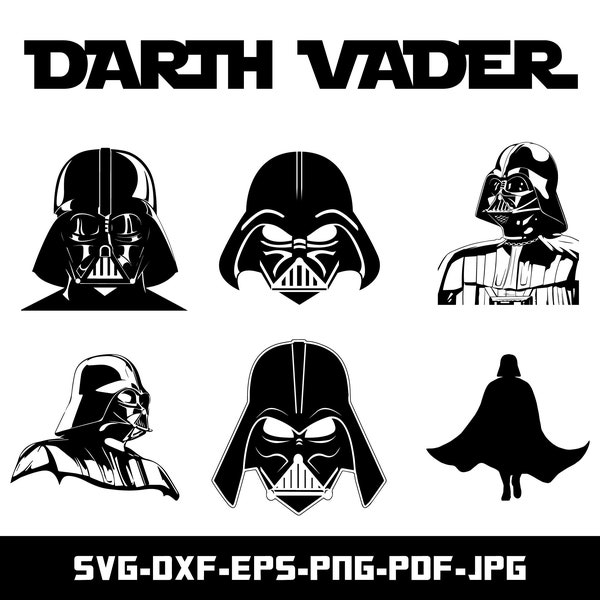 Darth Vader Star Wars SVG, DXF, Eps, Cut file for Cricut and Silhouette, Digital Download, Instant Download