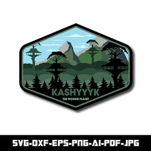 Star Wars Kashyyyk Planet, SVG for Kashyyyk Planet Stickers, EPS, PNG, Dxf..., Cut file for Cricut, Digital Download, Instant Download
