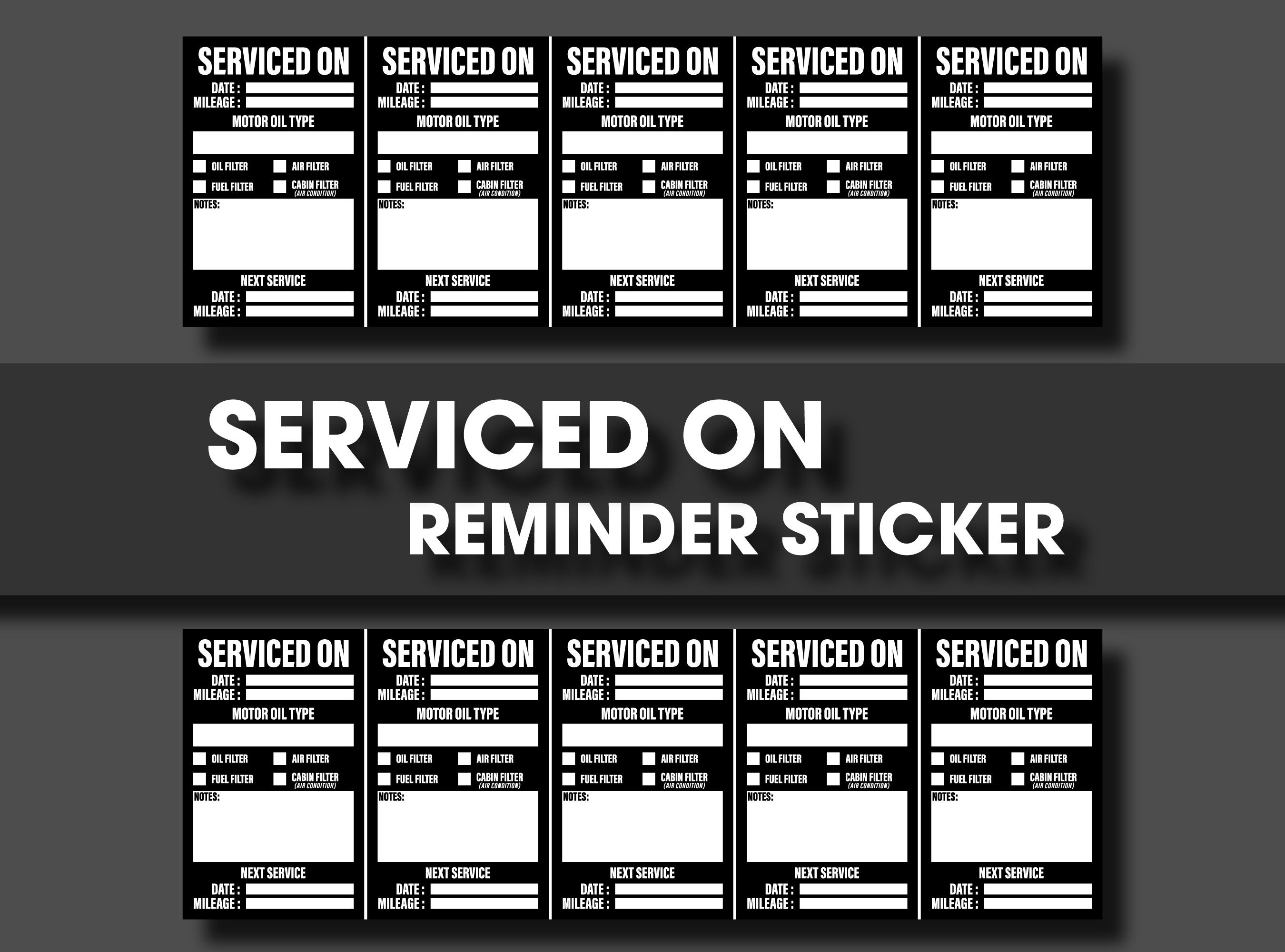 Oil Change Reminder Sticker: Car, Van, Truck (digital Download) - Etsy