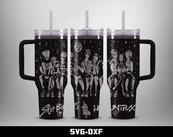 KPop Hunters Tumbler Laser Engraved Full Wrap Design (Digital Download)