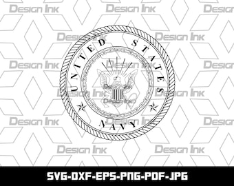 U.S. Navy Transparent Circle SVG, PNG, Dxf, Eps, Pdf, Jpg, Cut file for Cricut, Silhouette, Cnc and Laser, Digital Download,Instant Download