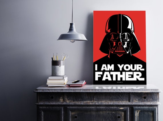 Darth Vader ''I AM YOUR FATHER'' Star Wars Movie Poster, Digital