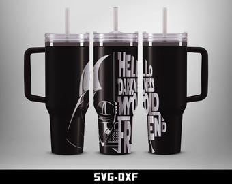 Laser Engraved StrWrs Tumbler Design: Hello Darkness (Digital Download)