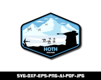Star Wars Hoth Planet, SVG pour Hoth Planet Stickers, EPS, PNG, Dxf..., Fichier coupé pour Cricut, Téléchargement numérique, Téléchargement instantané