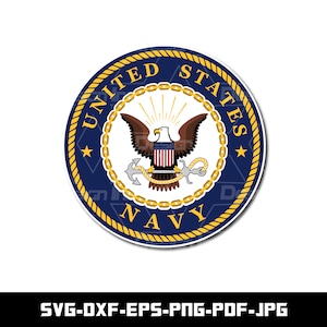 U.S. Navy Colourful SVG, PNG, Dxf, Eps, Pdf, Jpg, Cut file for Cricut, Silhouette, Cnc and Laser, Digital Download, Instant Download