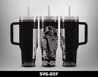 Star Wars R2D2 Tumbler Laser Engraved Full Wrap Design (Digital Download)