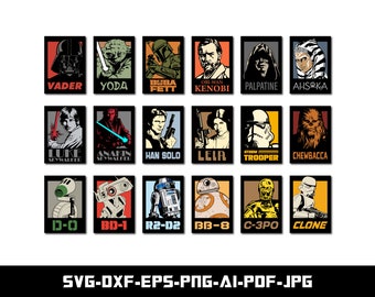 Star Wars Character Posters: SVG PNG Cut Files (Digital Download)