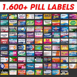 Pill Labels, Pill Case Labels, High Quality Labels with 300 DPI Resolution, Latest Design Pocket Pharmacy Labels, Pill Organizer Labels